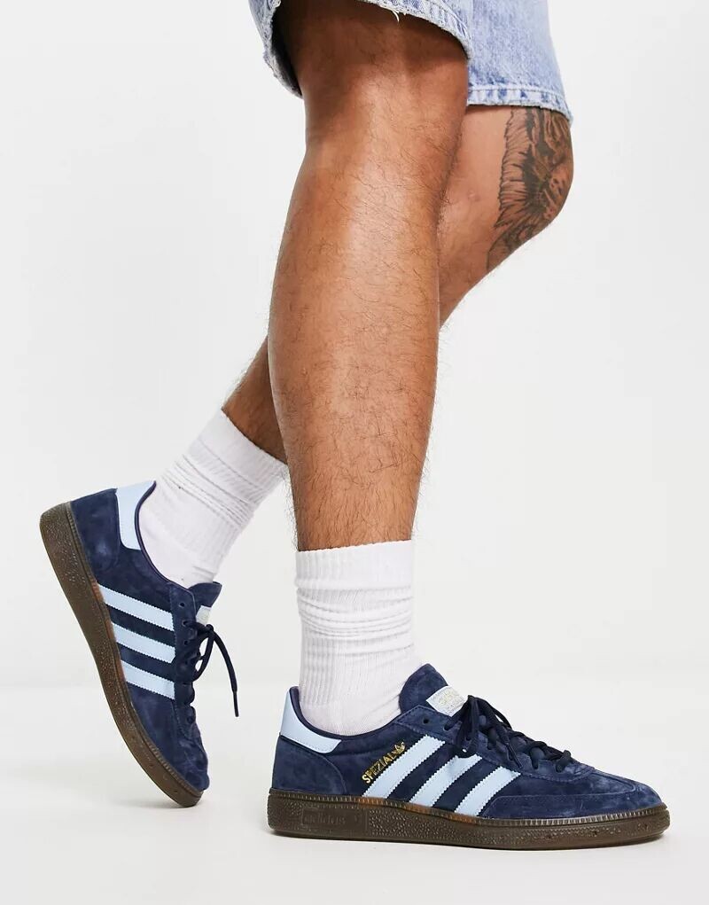 Темно-синие кроссовки на резиновой подошве adidas Originals Handball Spezial — фото 2