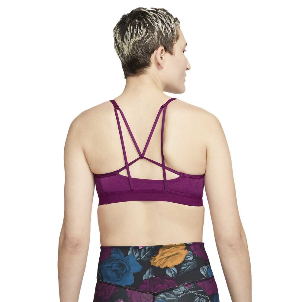 Спортивный бюстгальтер Nike Dri Fit Indy Icon Clash Light Support Strappy Graphic, фиолетовый — фото 2
