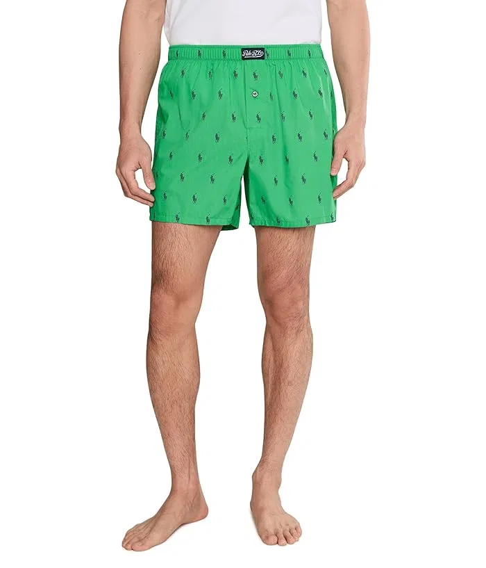 Боксеры Woven Boxer Polo Ralph Lauren, Vineyard Green/Boston Royal
