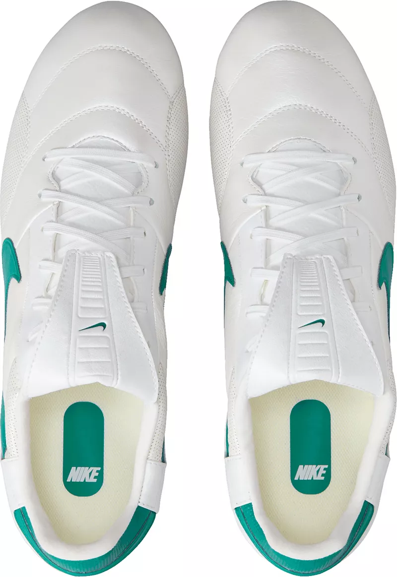 Футбольные бутсы Nike Premier 3 FG, белый/зеленый — фото 3