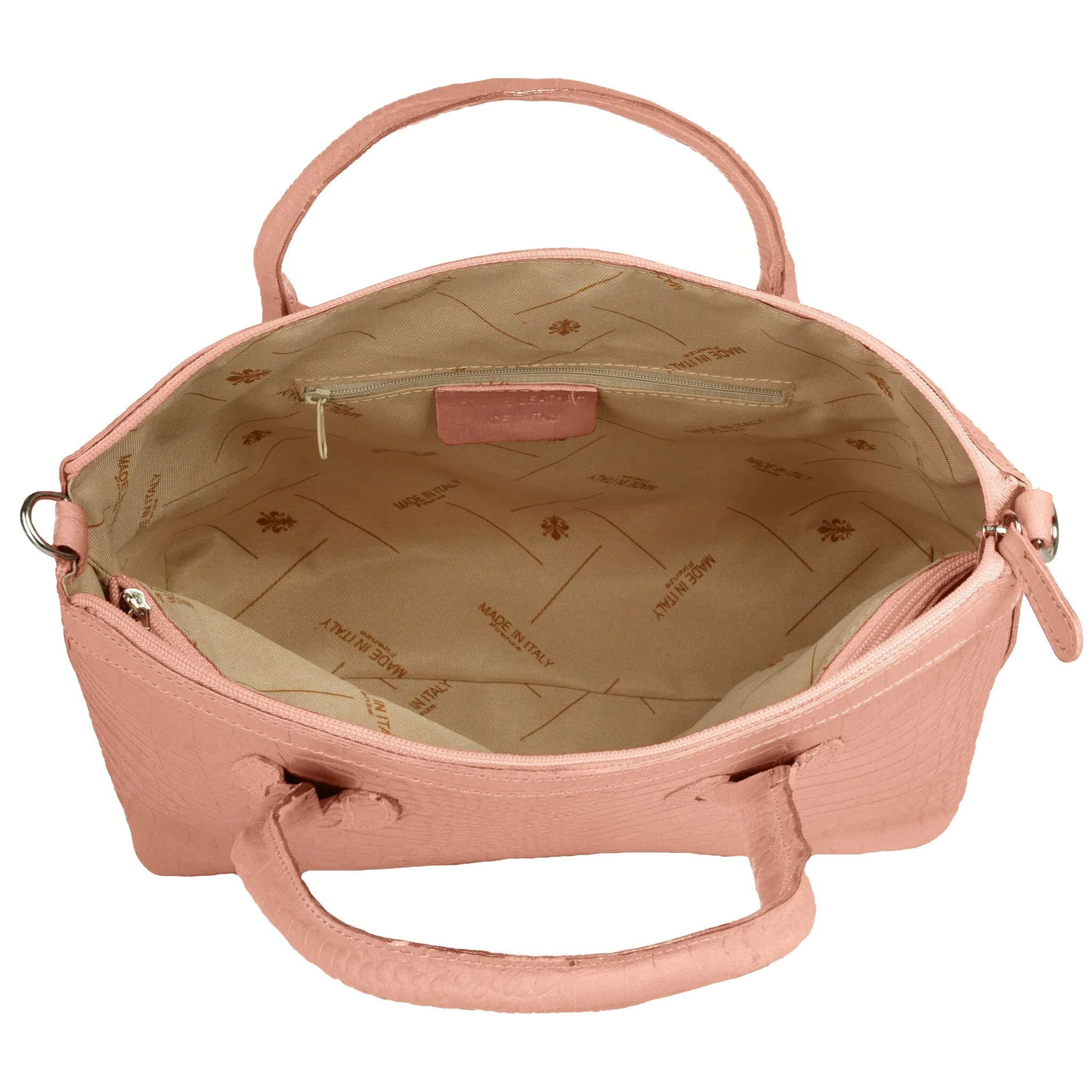 

Сумка с ручкой Cluty, натуральная кожа, производство Италия, розовый