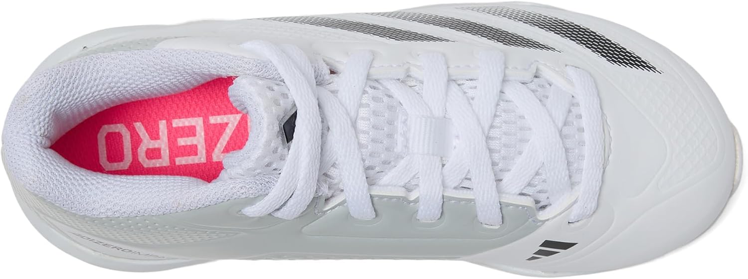 Бейсбольные кроссовки Adidas Adizero Impact для мальчиков (малыши/маленькие дети/старшие дети), белый/черный/серый/светло-серый — фото 2