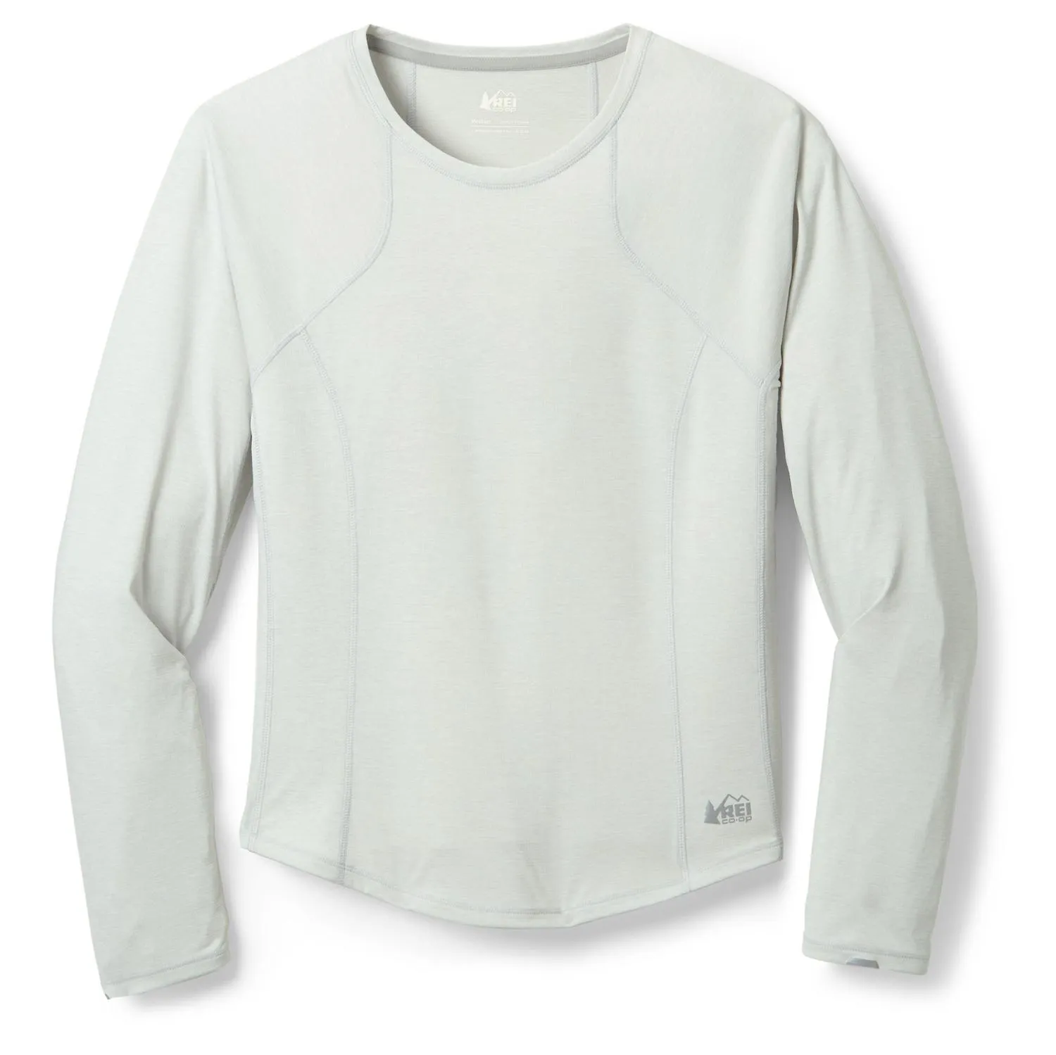 

Женская беговая футболка с длинным рукавом Swiftland High-Low-Hem REI Co-op, Beachstone Gray Heather