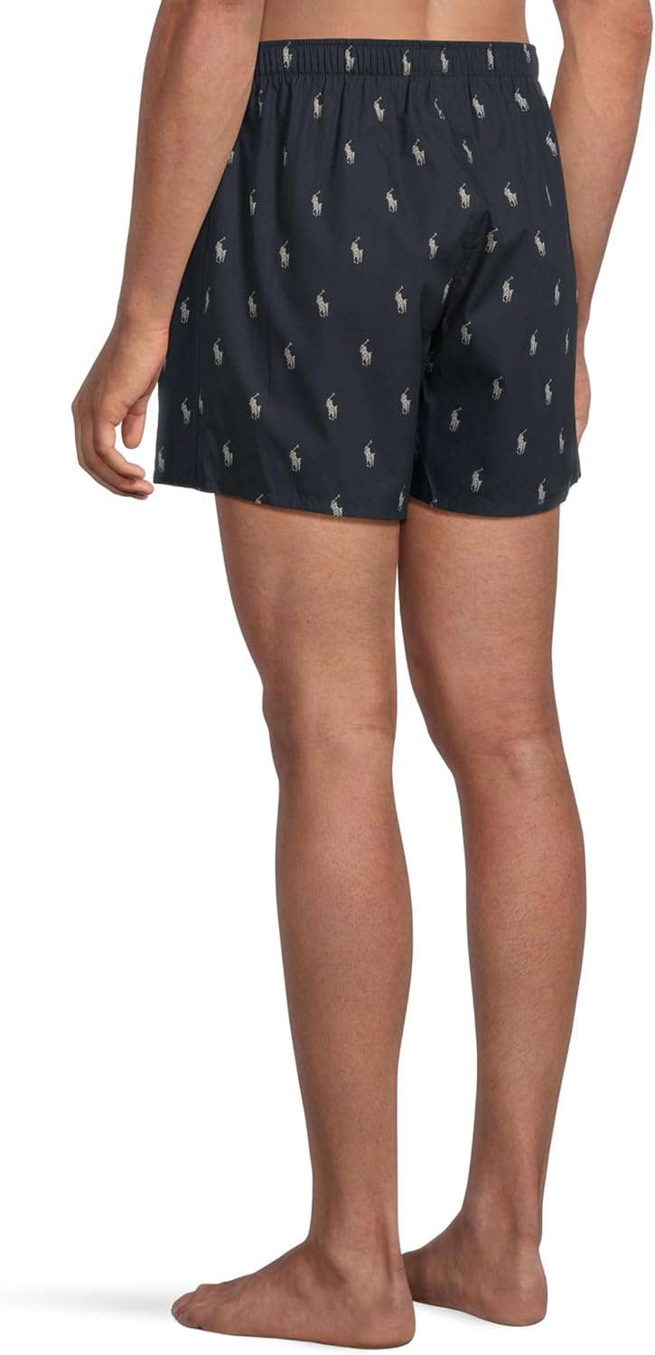 Polo Ralph Lauren Мужские боксеры All Over Pony Player Woven, Navy/Cream — фото 3