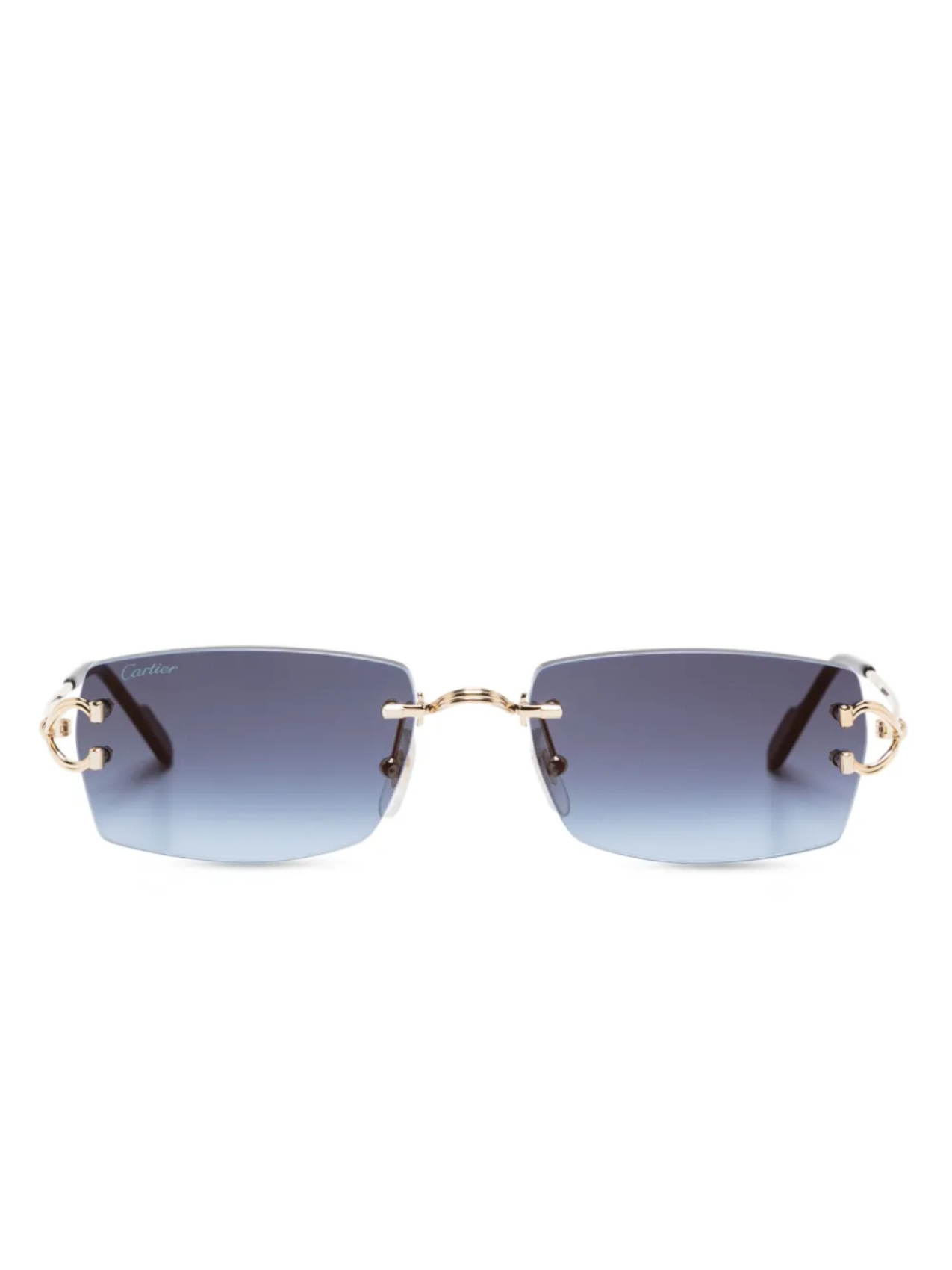 

Солнцезащитные очки в прямоугольной оправе Cartier Eyewear, золотой