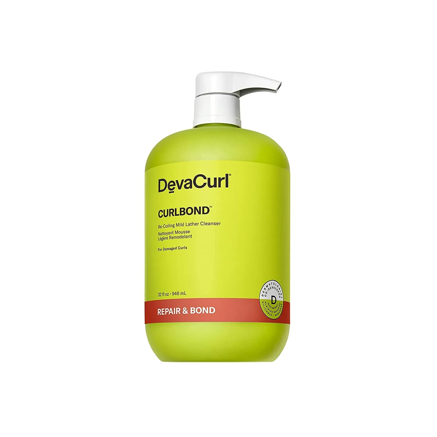 Гель для умывания DevaCurl — Очищающее средство CurlBond Re-Cooling с мягкой пеной | Уменьшает пушистость до 48 часов