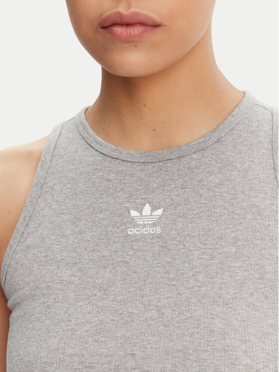 Топ облегающего кроя Essentials IY9649 Adidas, серый — фото 4