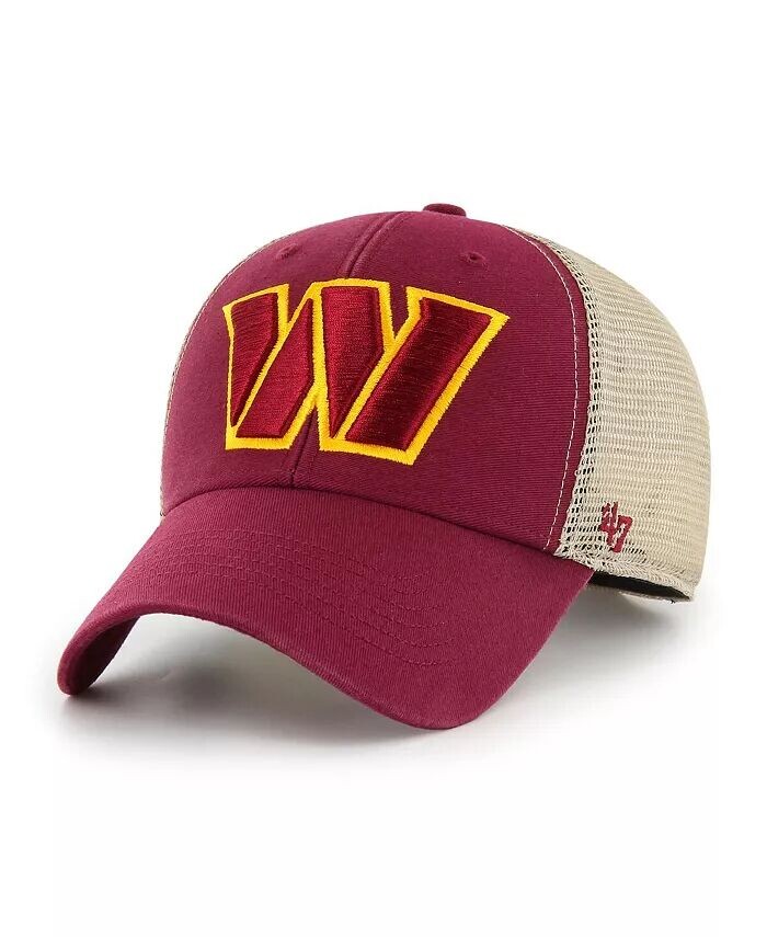 

Мужская бордовая, натуральная кепка Washington Commanders Flagship MVP Snapback '47 Brand, красный