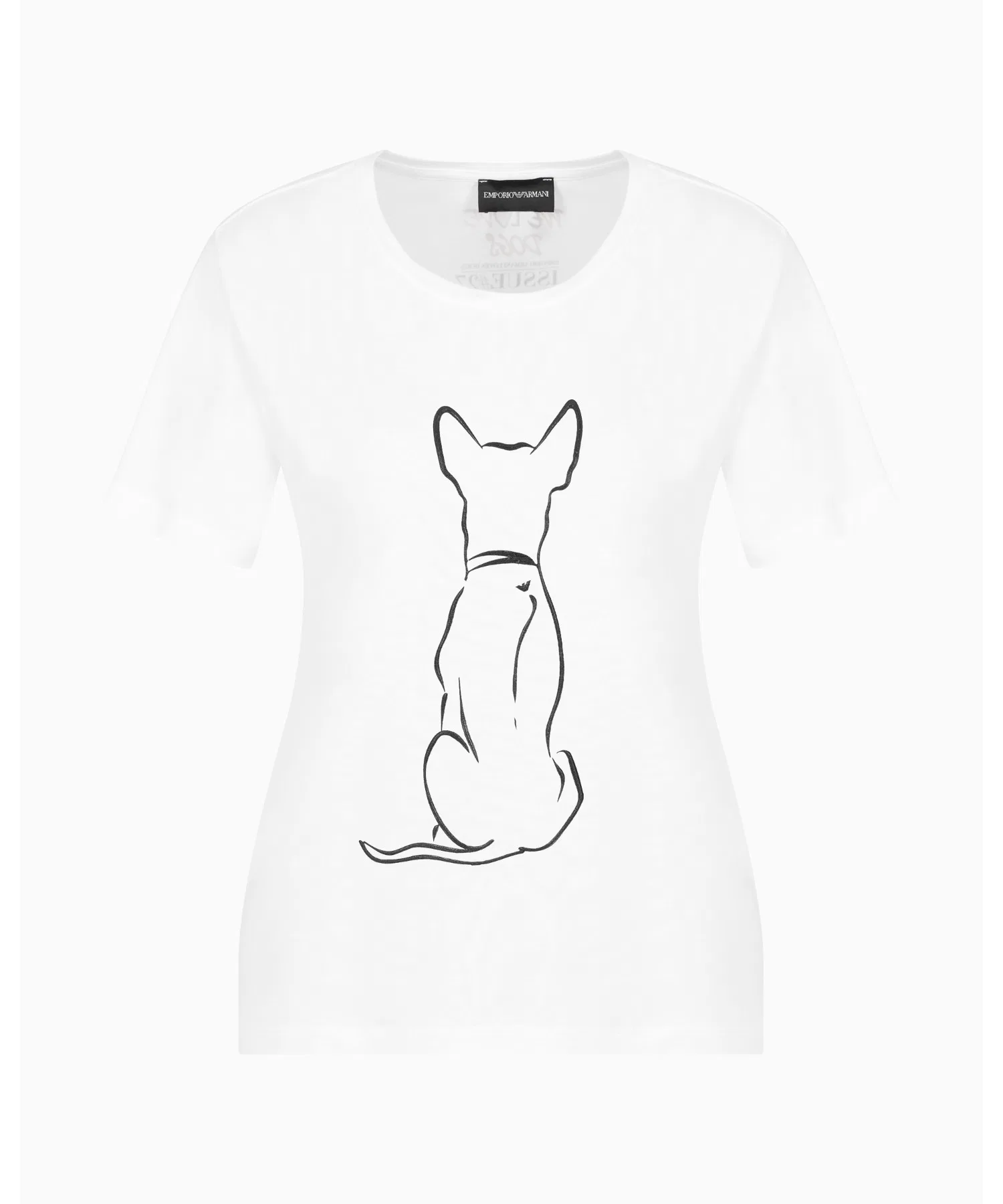 【Emporio Armani】Футболка We Love Dogs #27 из эластичного джерси — фото 2