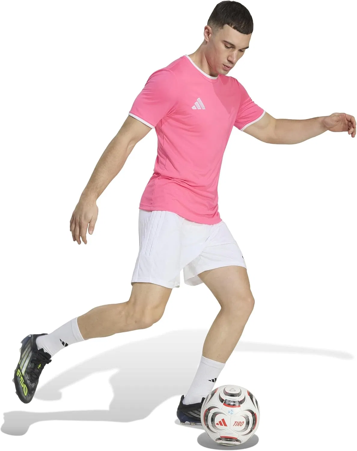 Футболка Slim Fit adidas Climacool Solar Pink/White — фото 2
