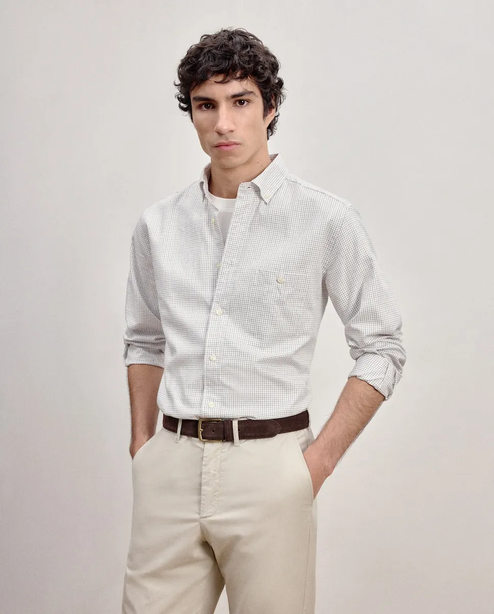 

Спортивная рубашка из твила в клетку Harrys Dustin, хаки