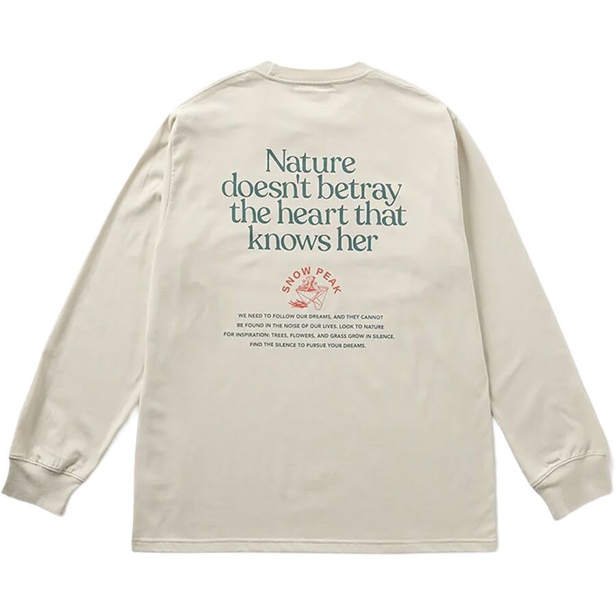 

Футболка Snow Peak Living With Nature Long-Sleeve Snow Peak, Ivory, Белый, Футболка Snow Peak Living With Nature Long-Sleeve Snow Peak, Ivory