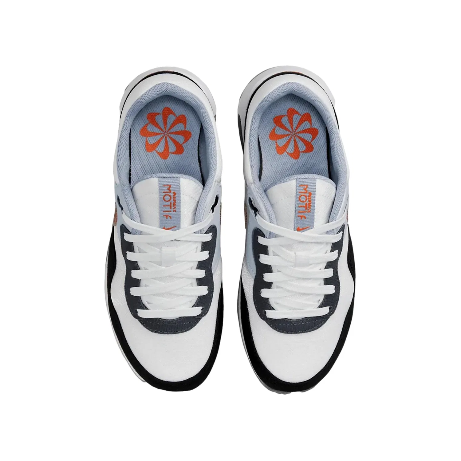 Кроссовки Nike Air Max Motif Next Nature White / Safety Orange - Black DZ2764-100 для школьников — фото 3