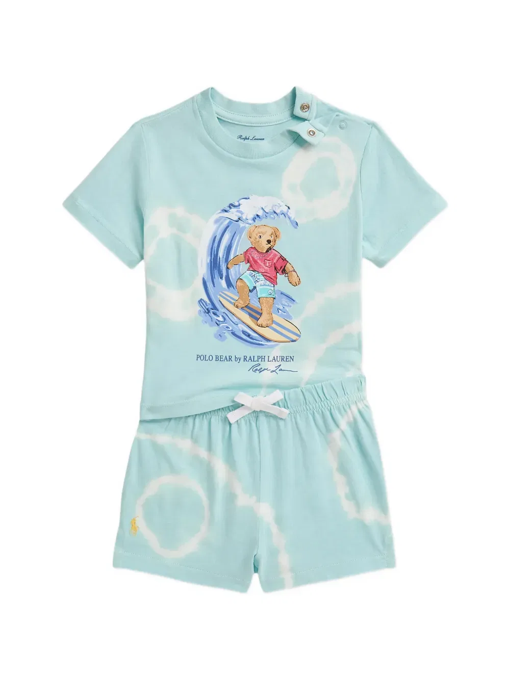 Комплект шорт с эффектом тай-дай Polo Ralph Lauren Kids, синий