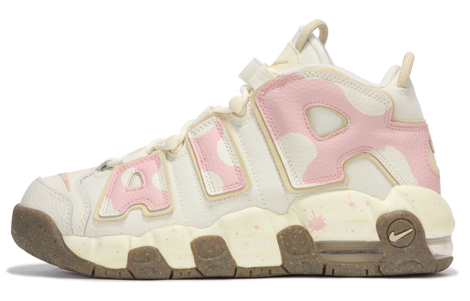 

Баскетбольные кроссовки Air More Uptempo Vintage женские, среднего размера, бежевый/розовый Nike