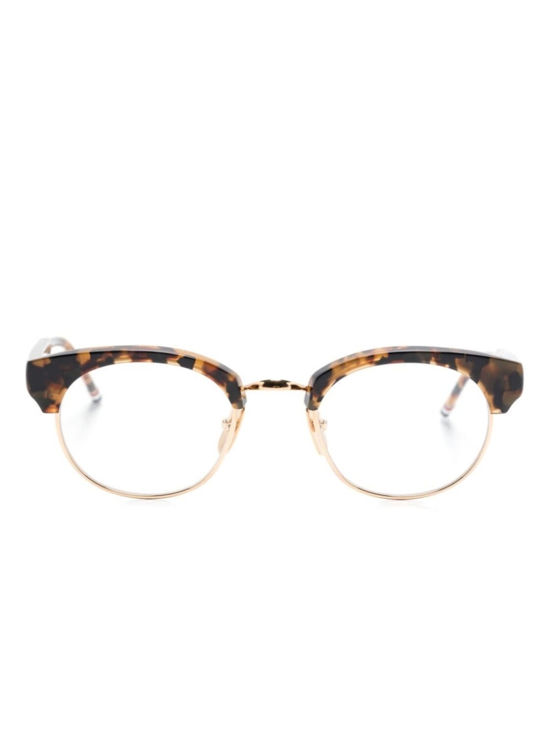 

Thom Browne Eyewear очки в овальной оправе черепаховой расцветки, коричневый