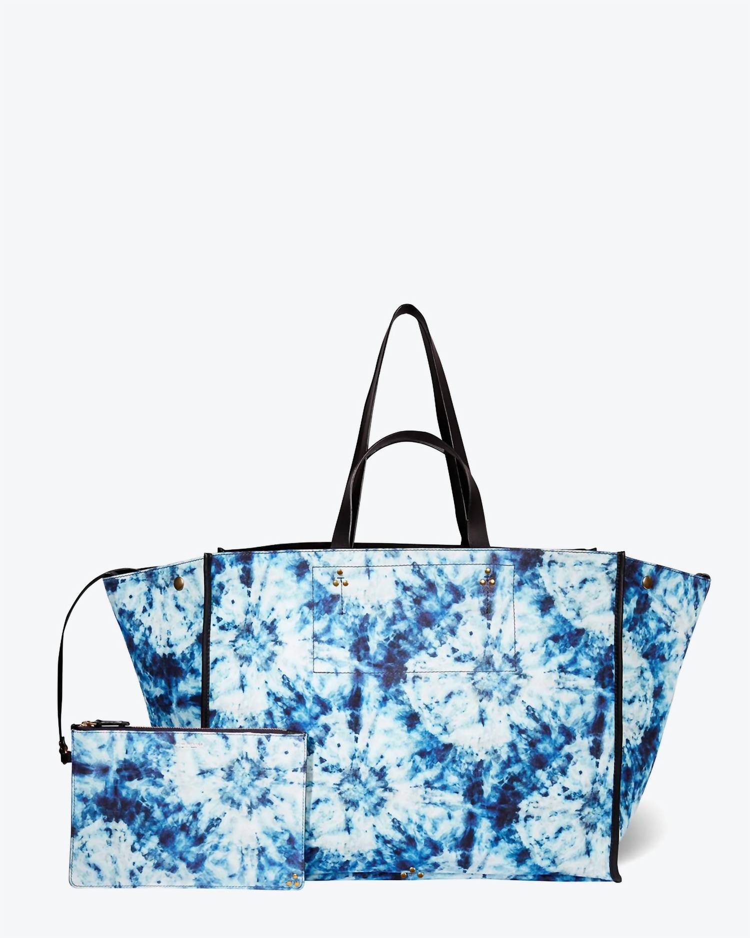 

JEROME DREYFUSS Женская сумка Leon из замши с эффектом тай-дай синего цвета