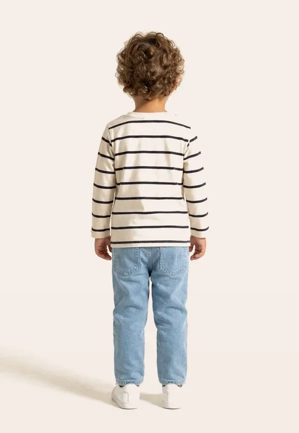 Футболка Tslater l_s tee long sleeved top The New Siblings, полоска гардения — фото 3