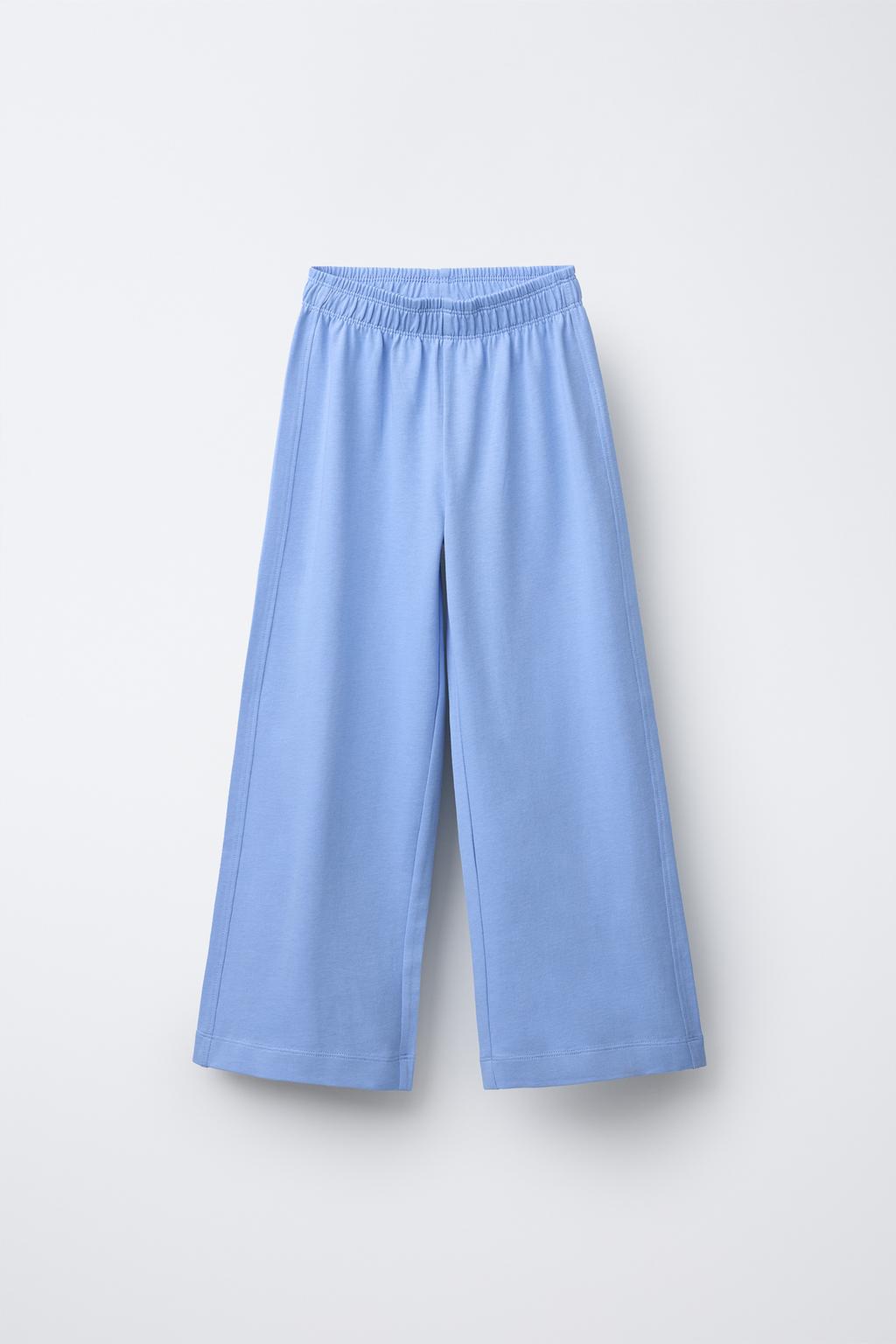 

Плотные широкие брюки ZARA, синий