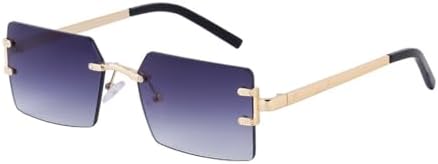 

Солнцезащитные очки в стиле ретро 2027 для женщин, без оправы, с алмазной огранкой, металлическая оправа, для активного отдыха и вождения, мужские солнцезащитные очки UV400 MTZJH, 3