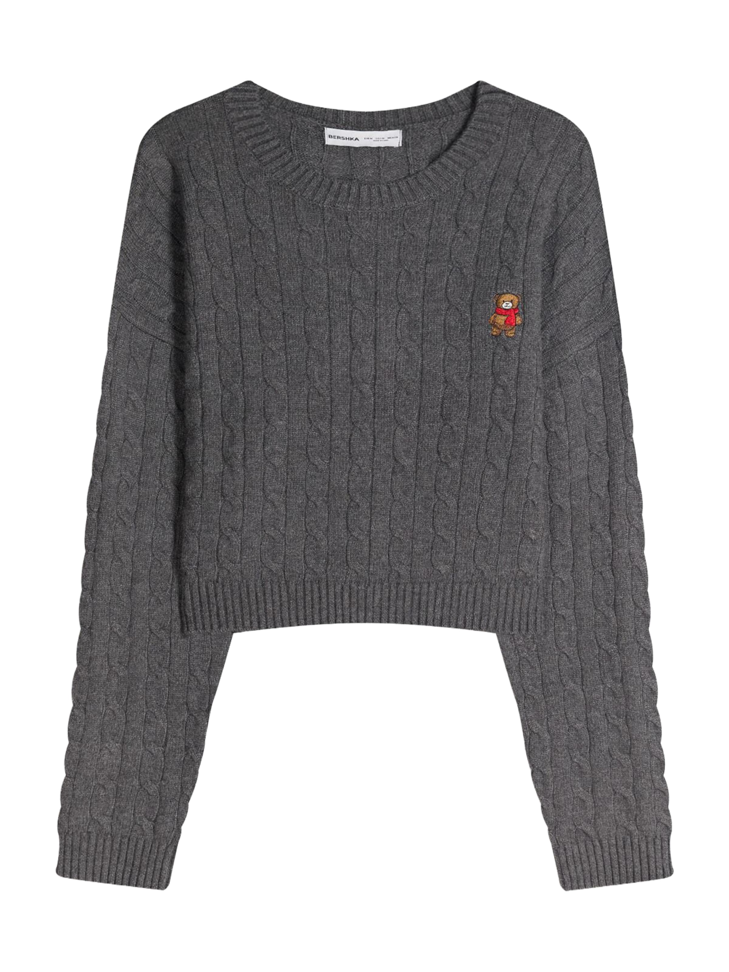 

Bershka Свитер в темно-сером цвете