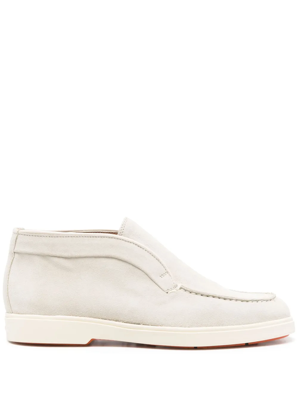 Замшевые ботильоны Santoni, нейтральный