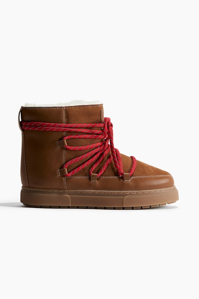 Ботинки H&M Laced Padded, коричневый
