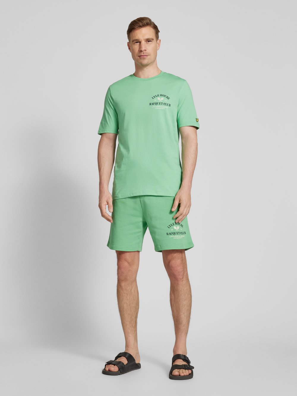 

Футболка с фирменным принтом Lyle & Scott, светло-зеленый
