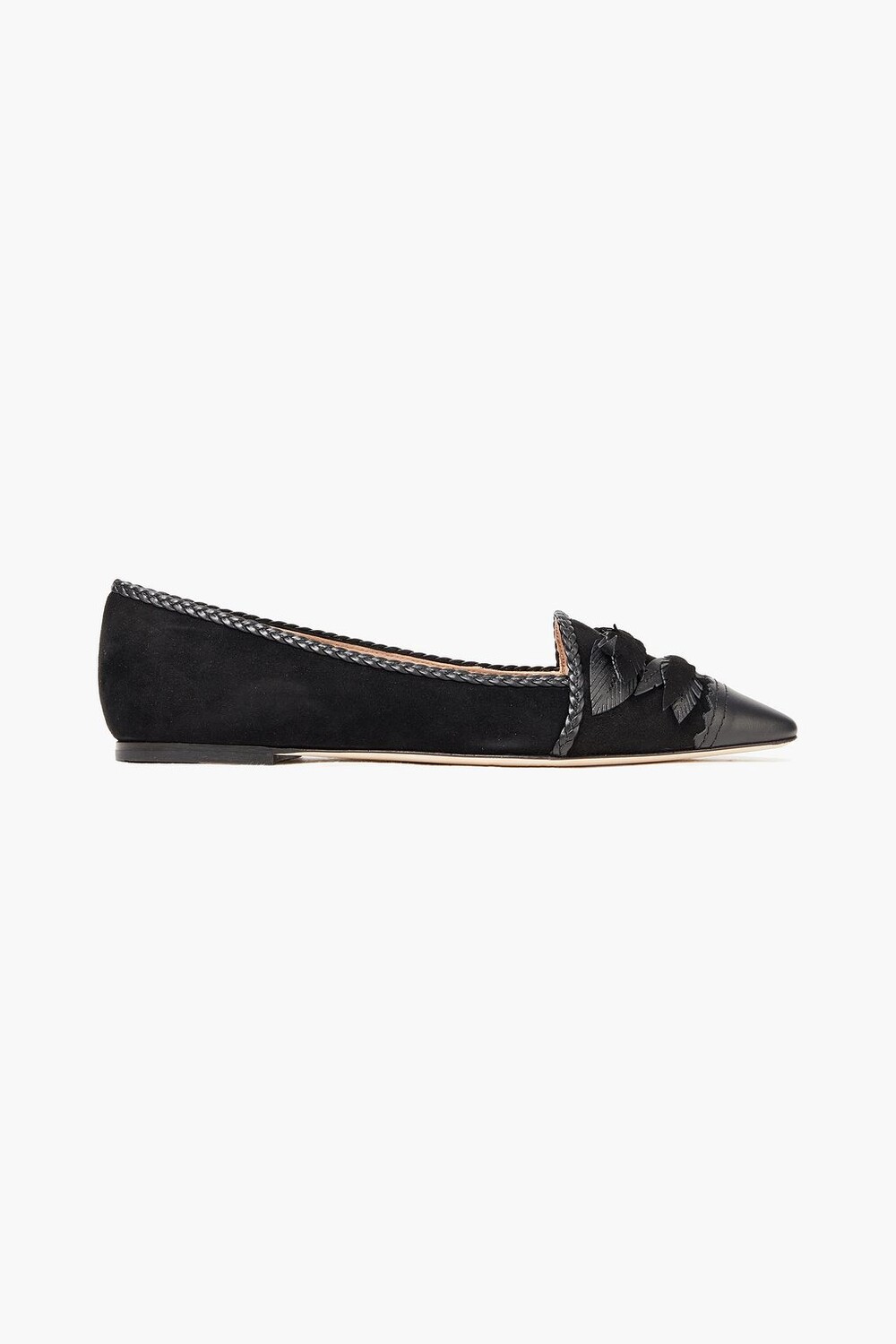 

Туфли из кожи и замши с острым носком, украшенные бантом TOD'S, черный