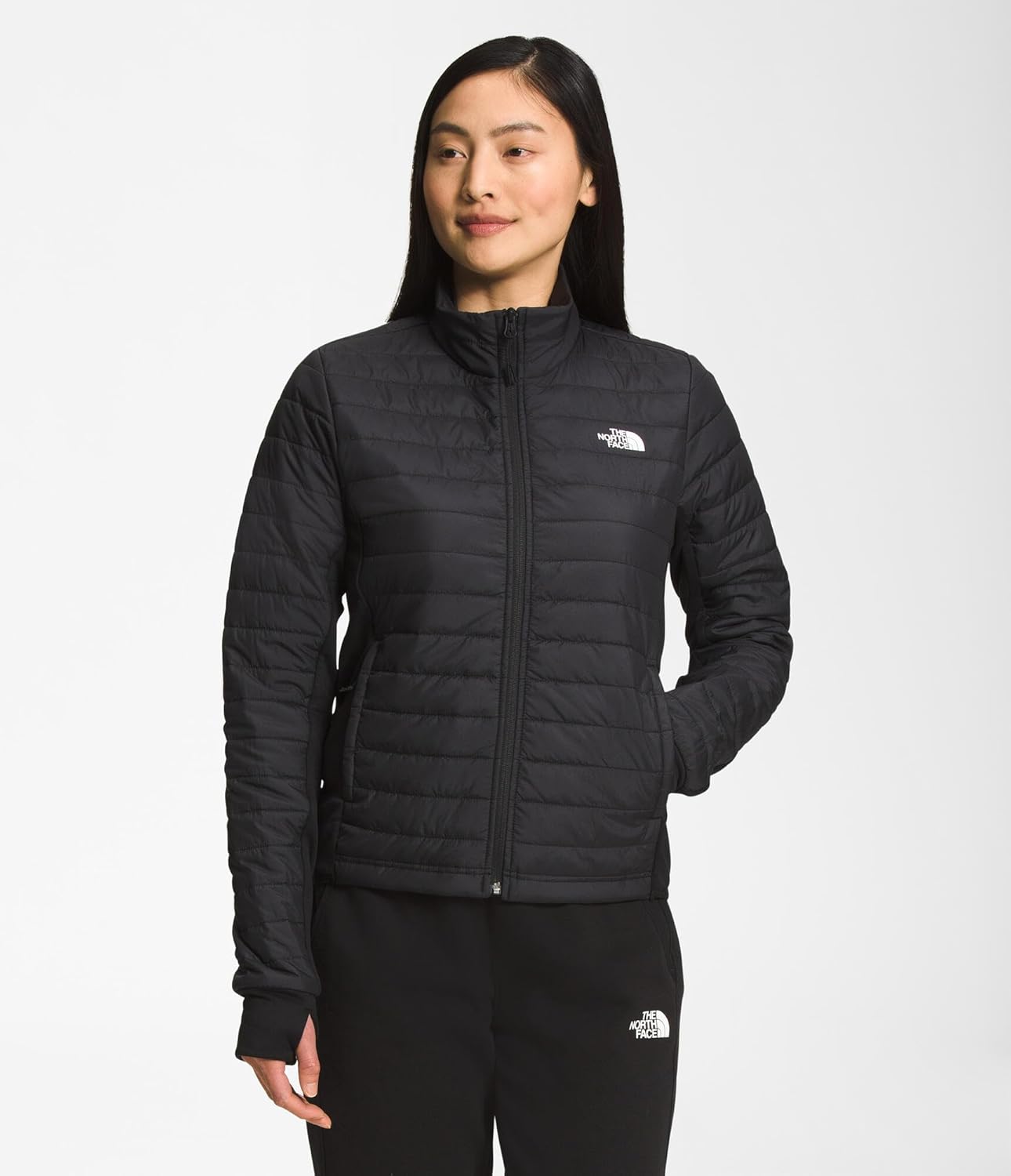 

THE NORTH FACE Женская куртка Canyonlands Hybrid | Водоотталкивающая куртка с утеплителем Heatseeker и дышащими вставками под мышками, Tnf Black-npf