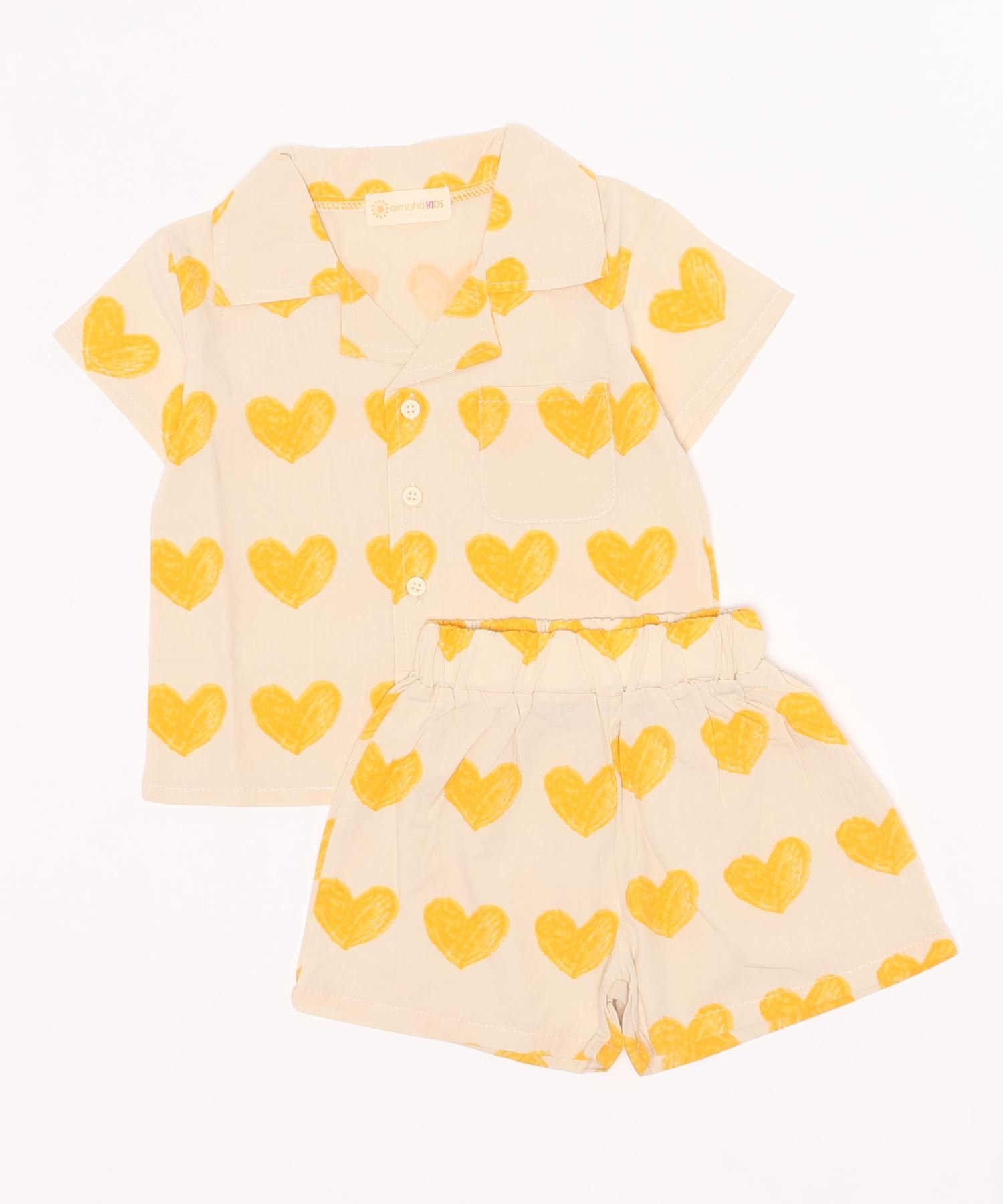 Костюм Набор узоров в виде сердечек Aimoha Kids, Yellow