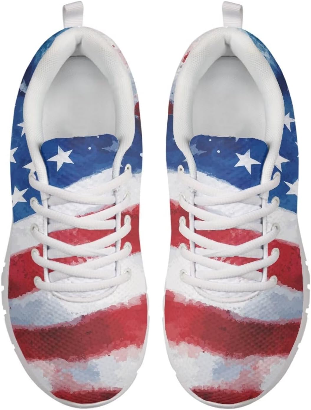 

Кроссовки Belidome для ходьбы и бега для женщин и мужчин, легкие, дышащие, с противоскользящей подошвой для повседневной носки и тренировок, Usa Flag Vintage