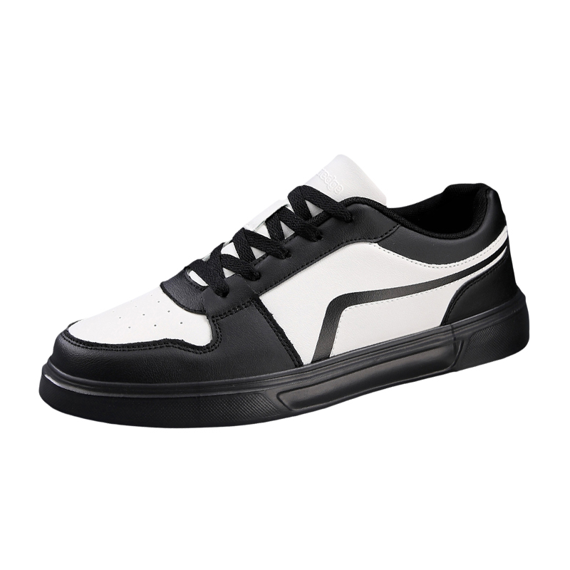 

SUPEREDGE Дышащие и нескользящие низкие скейтерские кроссовки мужские - черно-белые, цвет Black White