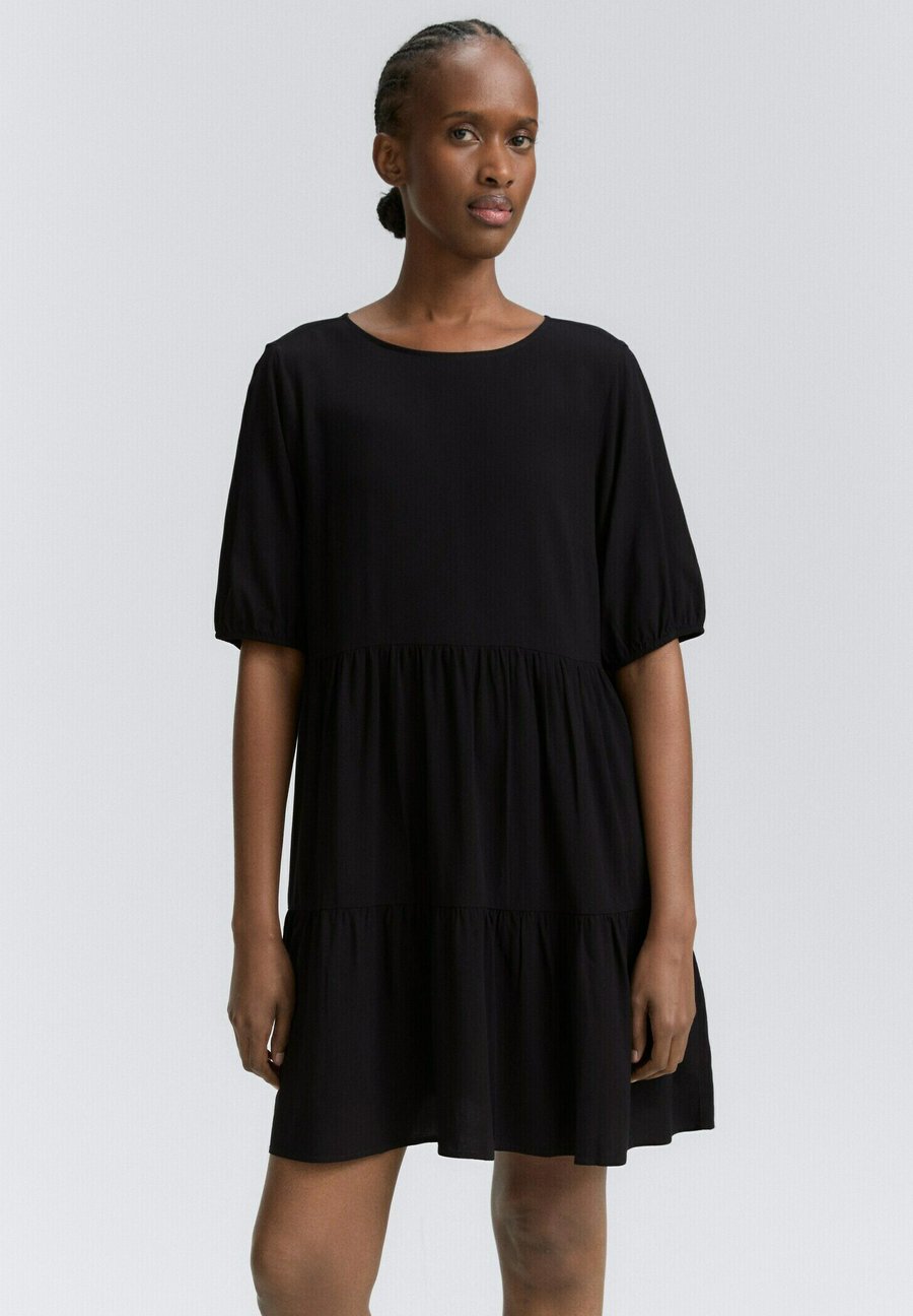 

Платье TOM TAILOR DENIM MINI-MIT VOLANTS, Deep Black/Black