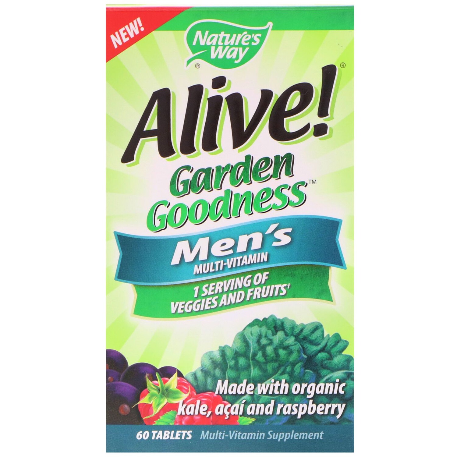 

Nature's Way Alive! Garden Goodness Men's Multivitamin 60 Tablets