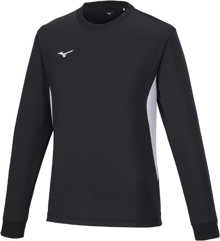 

Футболка с длинными рукавами Mizuno NaviDry с U-образным вырезом, влагоотводящее и быстросохнущее нижнее белье, 32MAC197/32MAA195, черно-белый