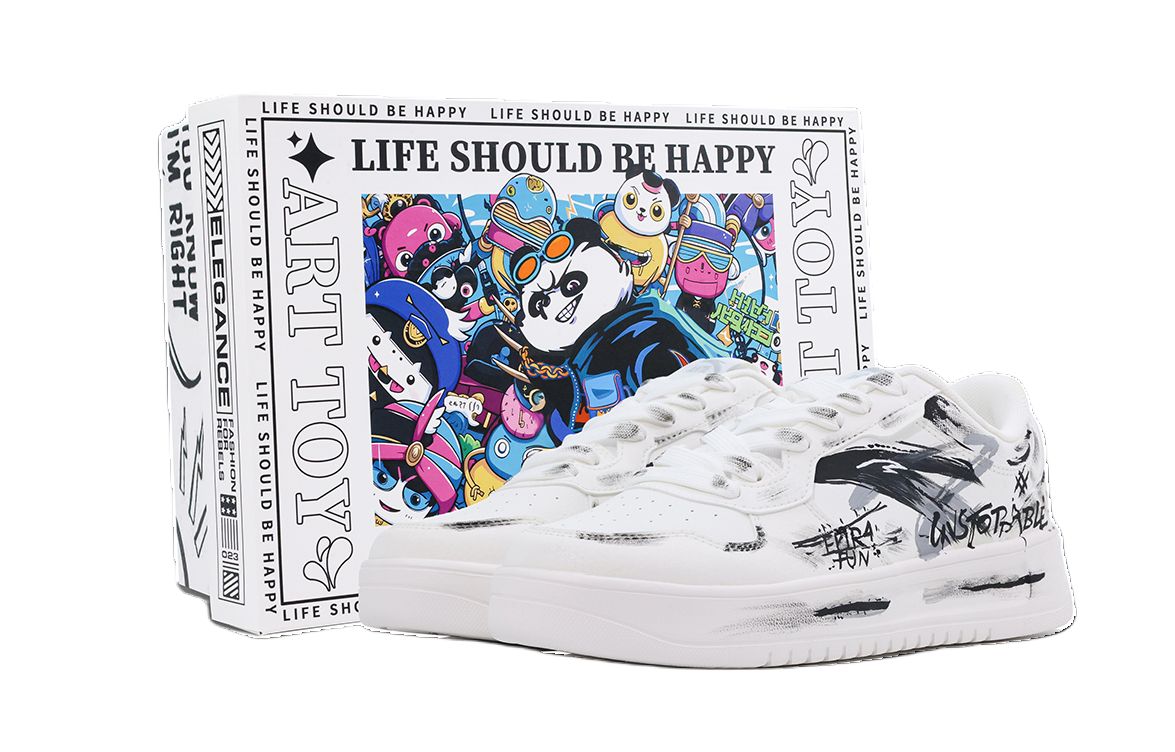 

Расслабленные нескользящие амортизирующие низкие кроссовки для скейтбординга men's ANTA, белый