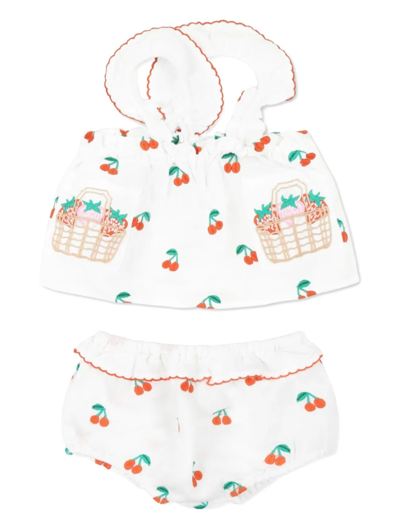 

Stella McCartney Kids комплект с шортами из льна и хлопка, белый