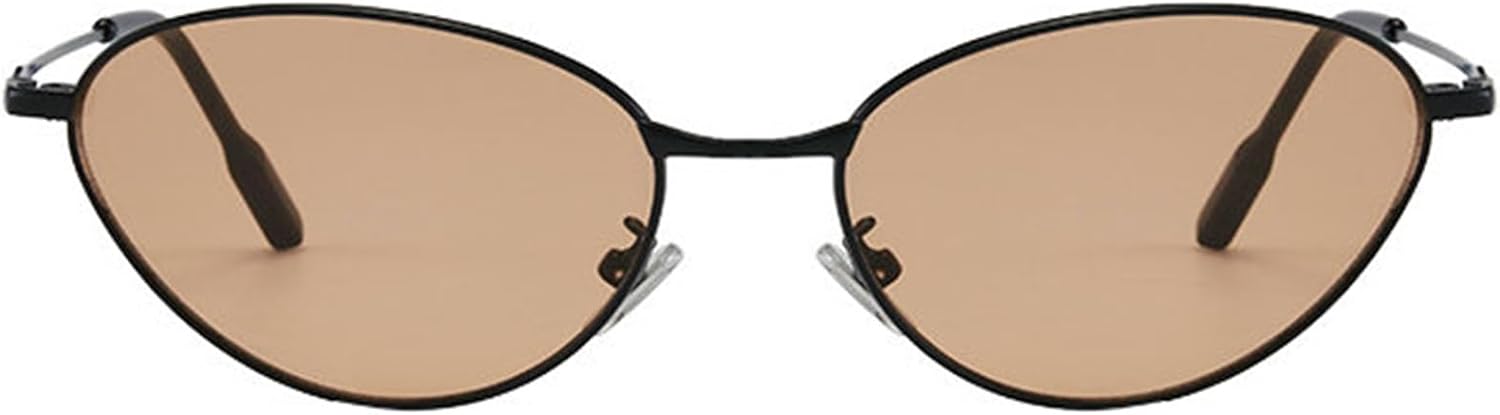 

Солнцезащитные очки в стиле ретро-винтаж, маленькие «кошачий глаз», для женщин и мужчин, узкая овальная металлическая оправа, модные оттенки, панк, серебристые солнцезащитные очки helena, C4