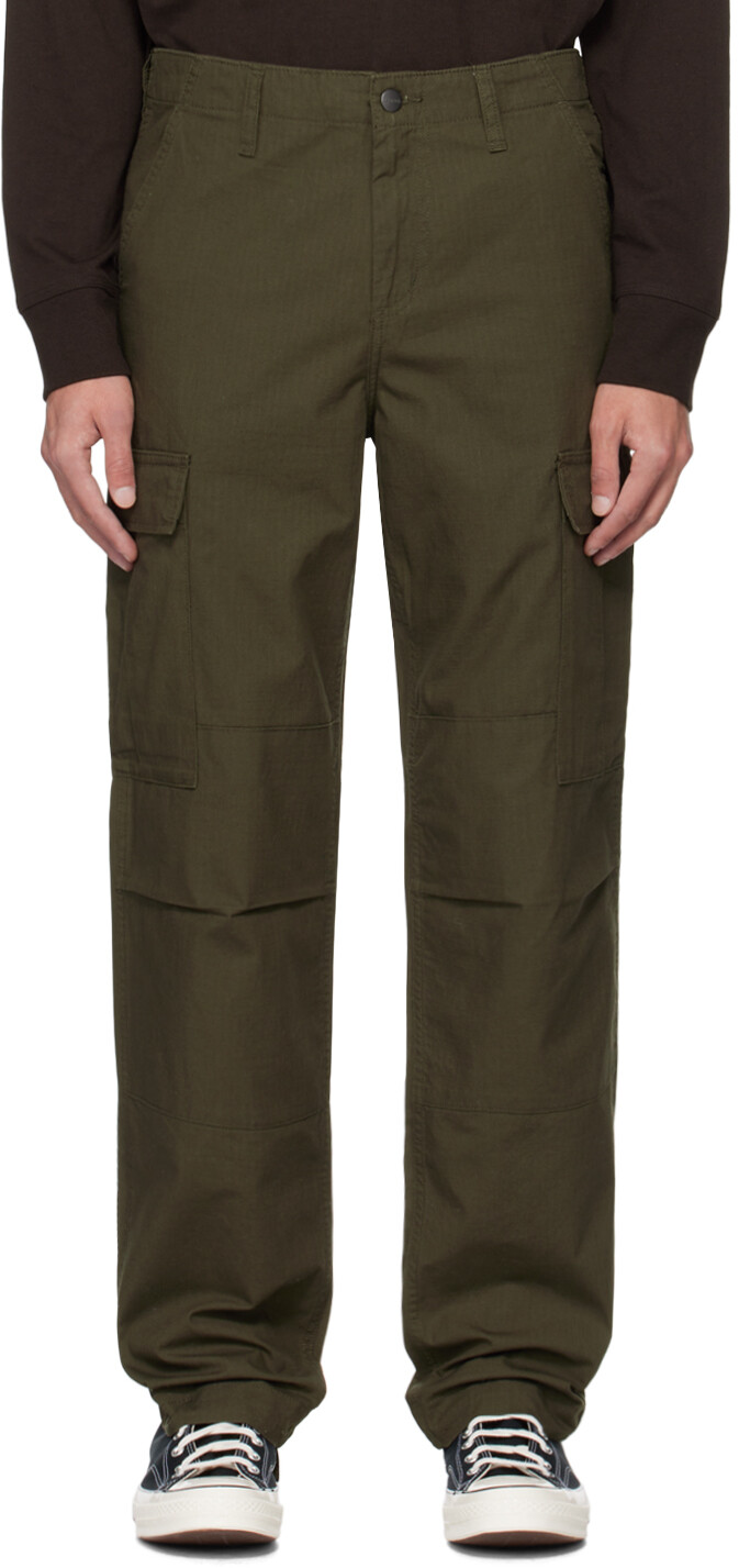 

Зеленые брюки карго стандартного размера Carhartt Work In Progress