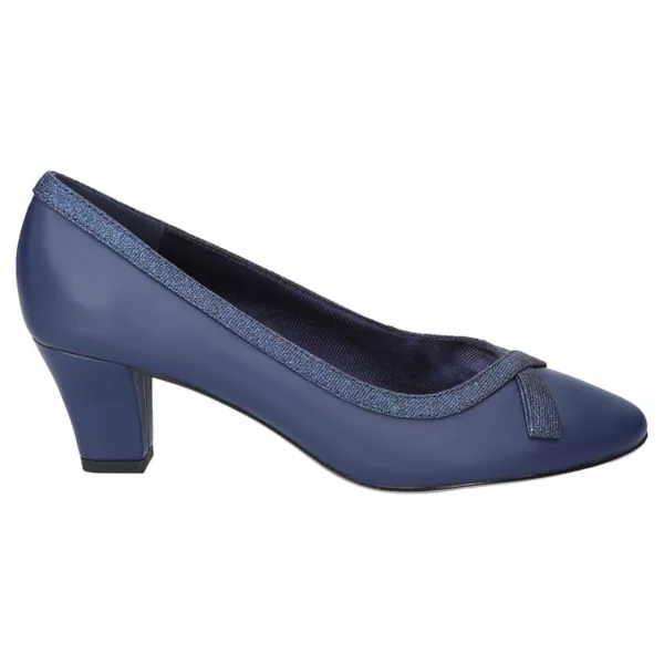 Женские туфли-лодочки Kata без застежек Easy Street, цвет navy satin — фото 2
