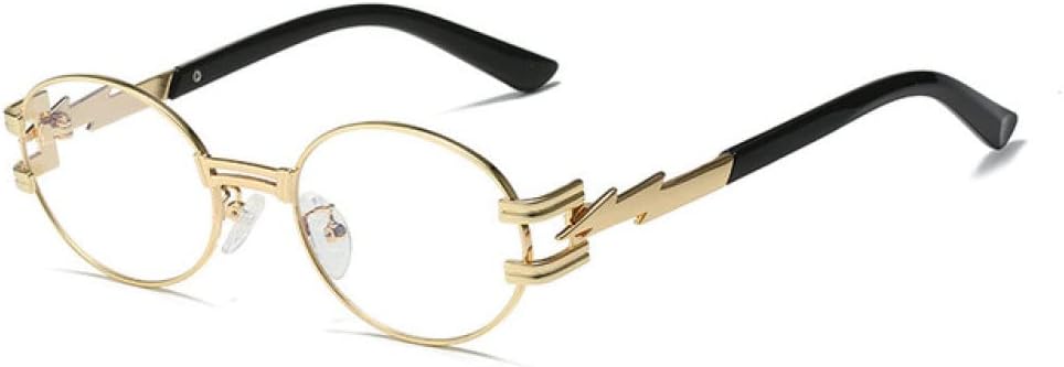 

Женские солнцезащитные очки в стиле панк, маленькие овальные, с прозрачными линзами с градиентом, защита от УФ-излучения UV400. Мужские солнцезащитные очки с металлическими дужками LANGSER, Golden Clear