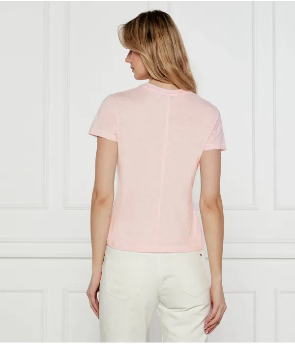 Футболка Slim fit Tommy Hilfiger, розовый — фото 3