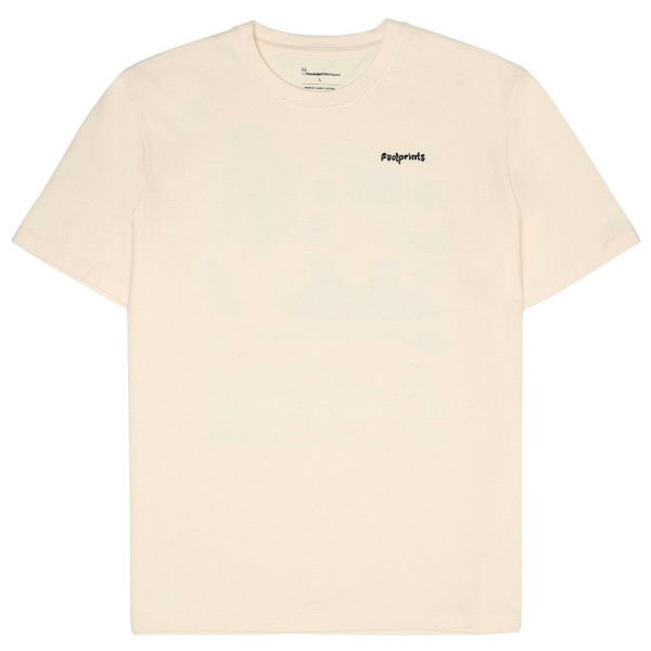 

Обычная футболка с короткими рукавами и принтом "s/s" Knowledgecotton Apparel, Egret