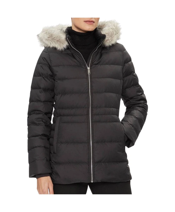 

Куртка на подкладке с капюшоном из искусственного меха Tommy Hilfiger, черный