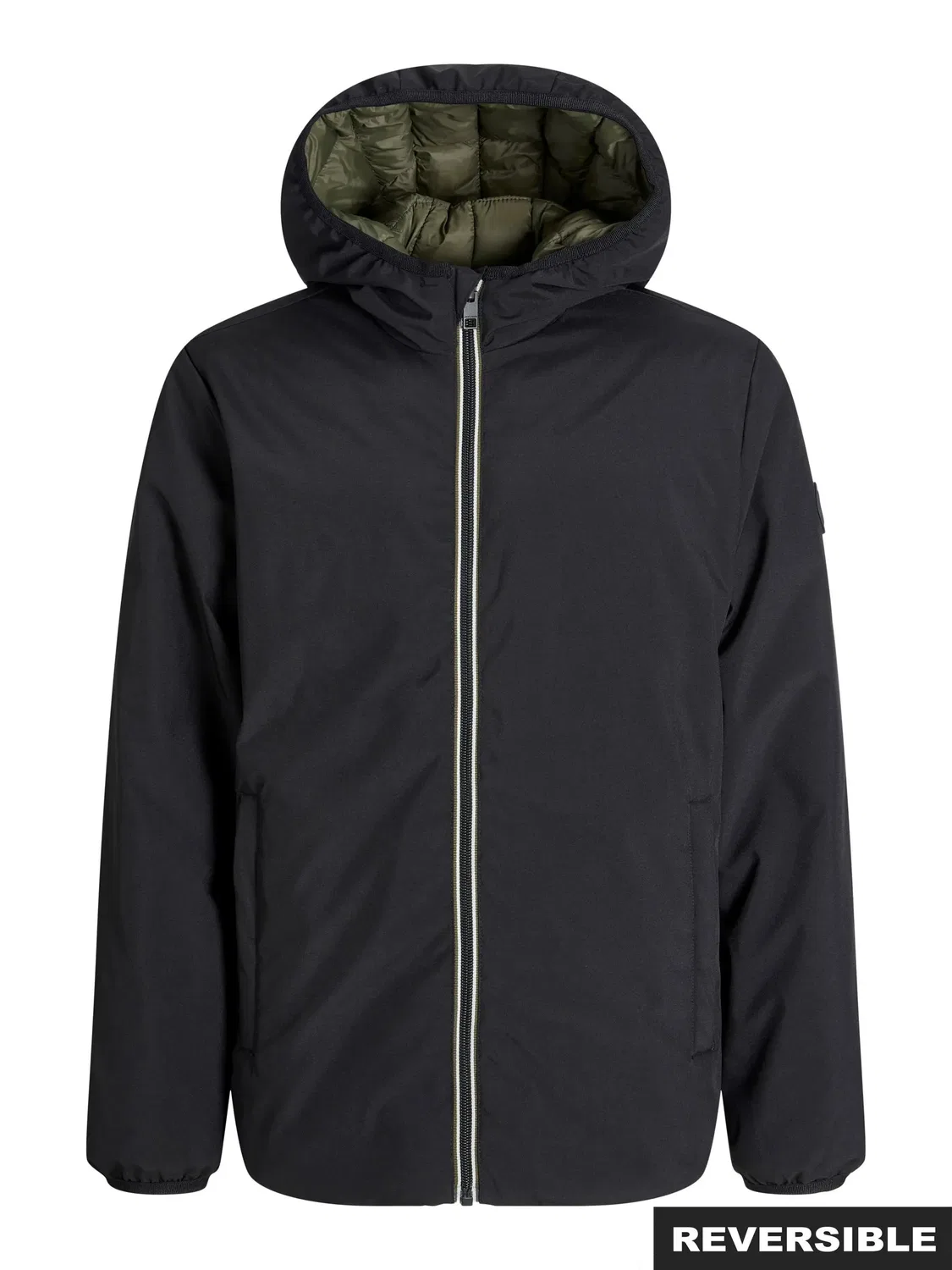 Переходная куртка с капюшоном, JACK & JONES Junior, черный