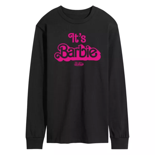 

Мужская футболка с длинным рукавом и принтом «The Movie Hi» Barbie, черный