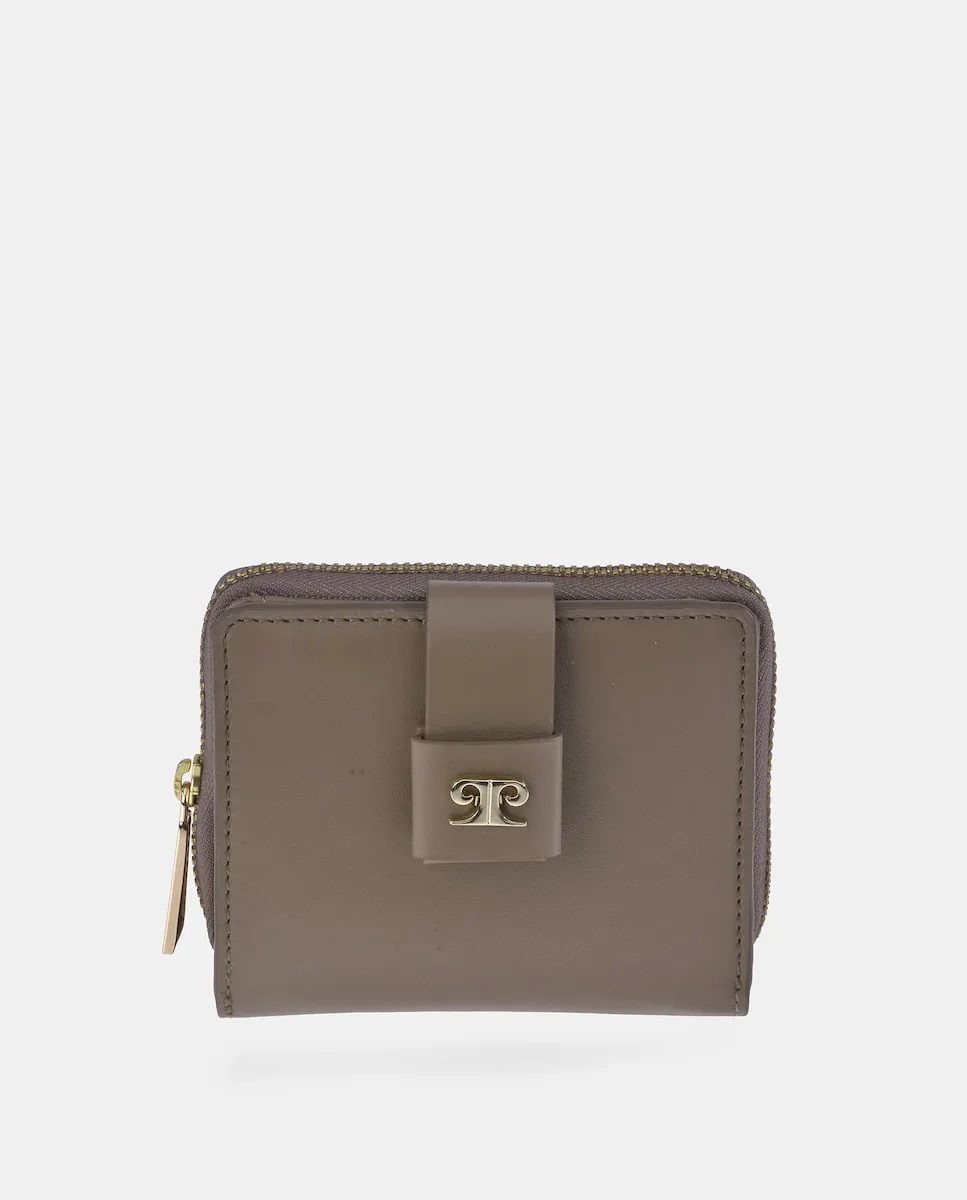 

Небольшой кошелек для женщин из кожи Pierre Cardin, серо-коричневый