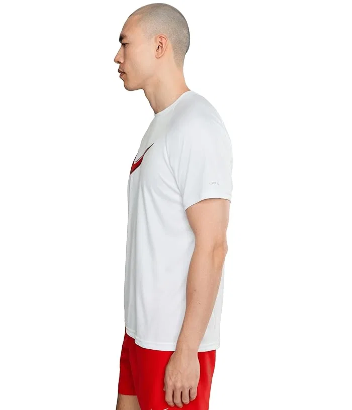 Футболка Nike Hydroguard Outline Swoosh Dri-FIT UV короткий рукав, White — фото 3