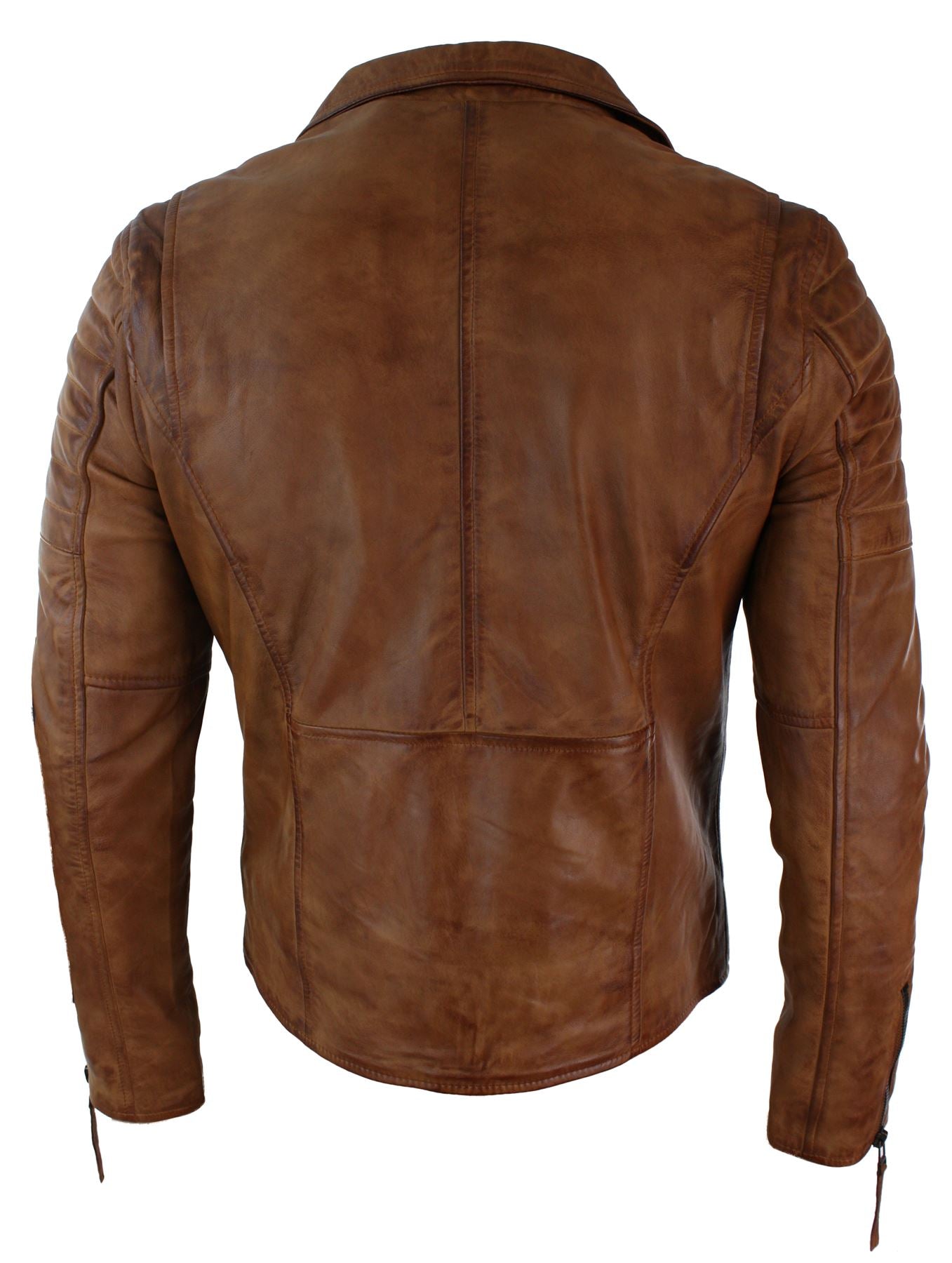

Тонкая куртка Brando из натуральной кожи с перекрестной молнией TruClothing, цвет tan